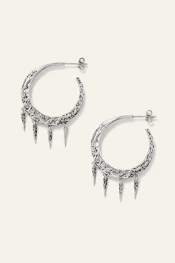 Ba&Sh ALENA pendientes de aro GRIS New