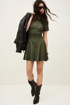 Ba&Sh AURA vestido corto estampado VERDE Best