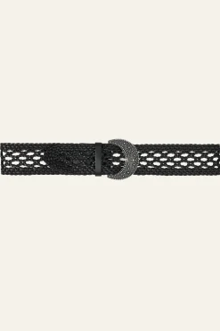 Ba&Sh BALMY cinturón de cuero trenzado € 185 € 129,50 NEGRO Best