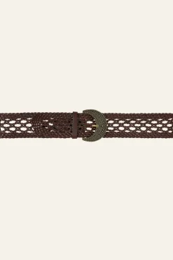 Ba&Sh BALMY cinturón de cuero trenzado € 185 MARRON Online