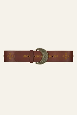 Ba&Sh BANHA cinturón de cuero trenzado € 160 MARRON Discount