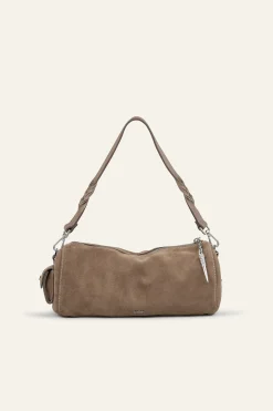 Ba&Sh BENI bolso baguette de ante GRIS