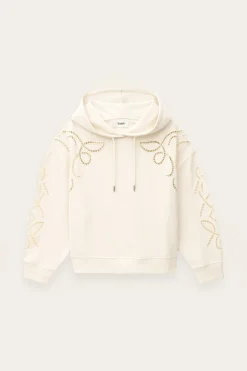 Ba&Sh BENI sudadera con capucha bordada ECRU Clearance