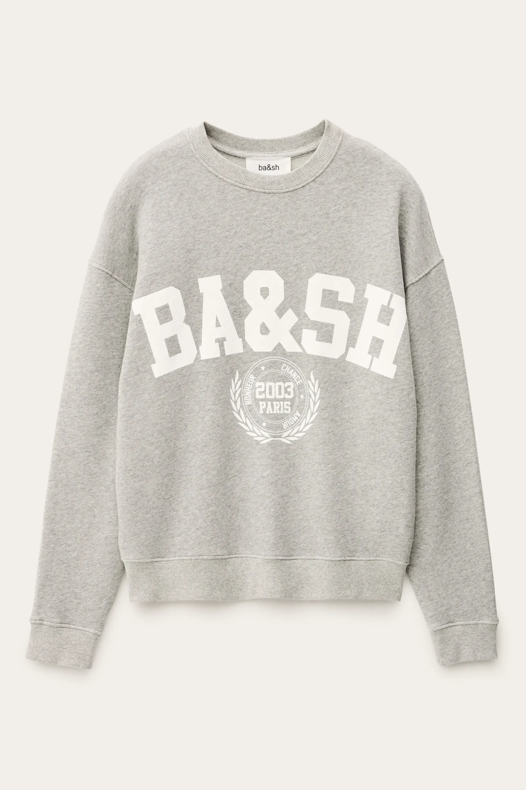 Ba&Sh BENJAMIN sudadera bicolor GRIS