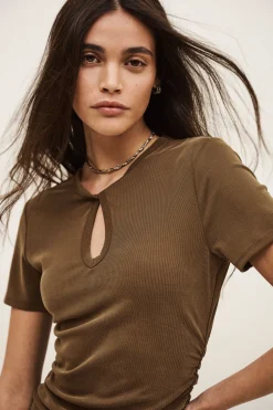 Ba&Sh BEONA vestido corto de punto MARRON Sale