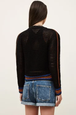 Ba&Sh BIANCA cárdigan de punto € 95 NEGRO Best