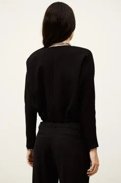 Ba&Sh BRANNY top abullonado tipo kimono NEGRO