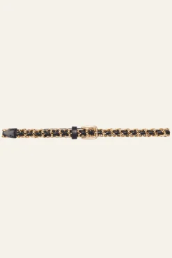 Ba&Sh BROOKE cinturon metalico ORO New