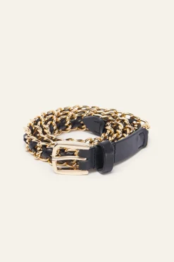 Ba&Sh BROOKE cinturon metalico ORO New