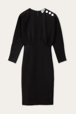 Ba&Sh BRYT vestido midi elegante NEGRO Discount