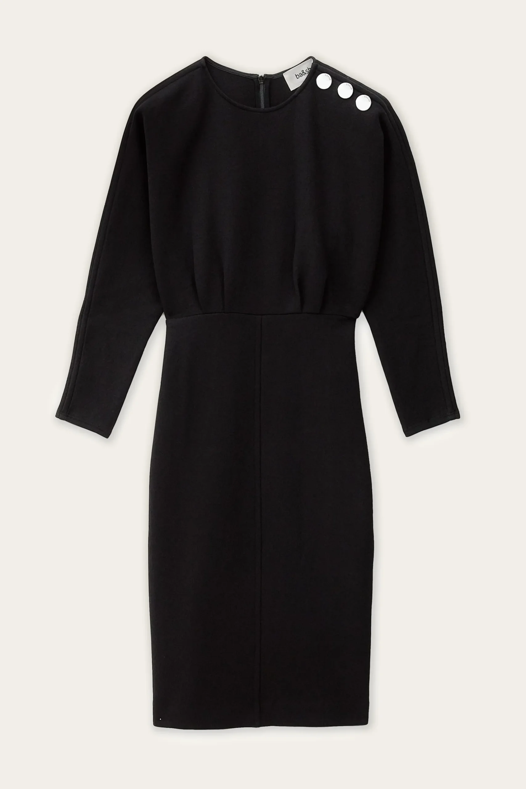 Ba&Sh BRYT vestido midi elegante NEGRO Discount