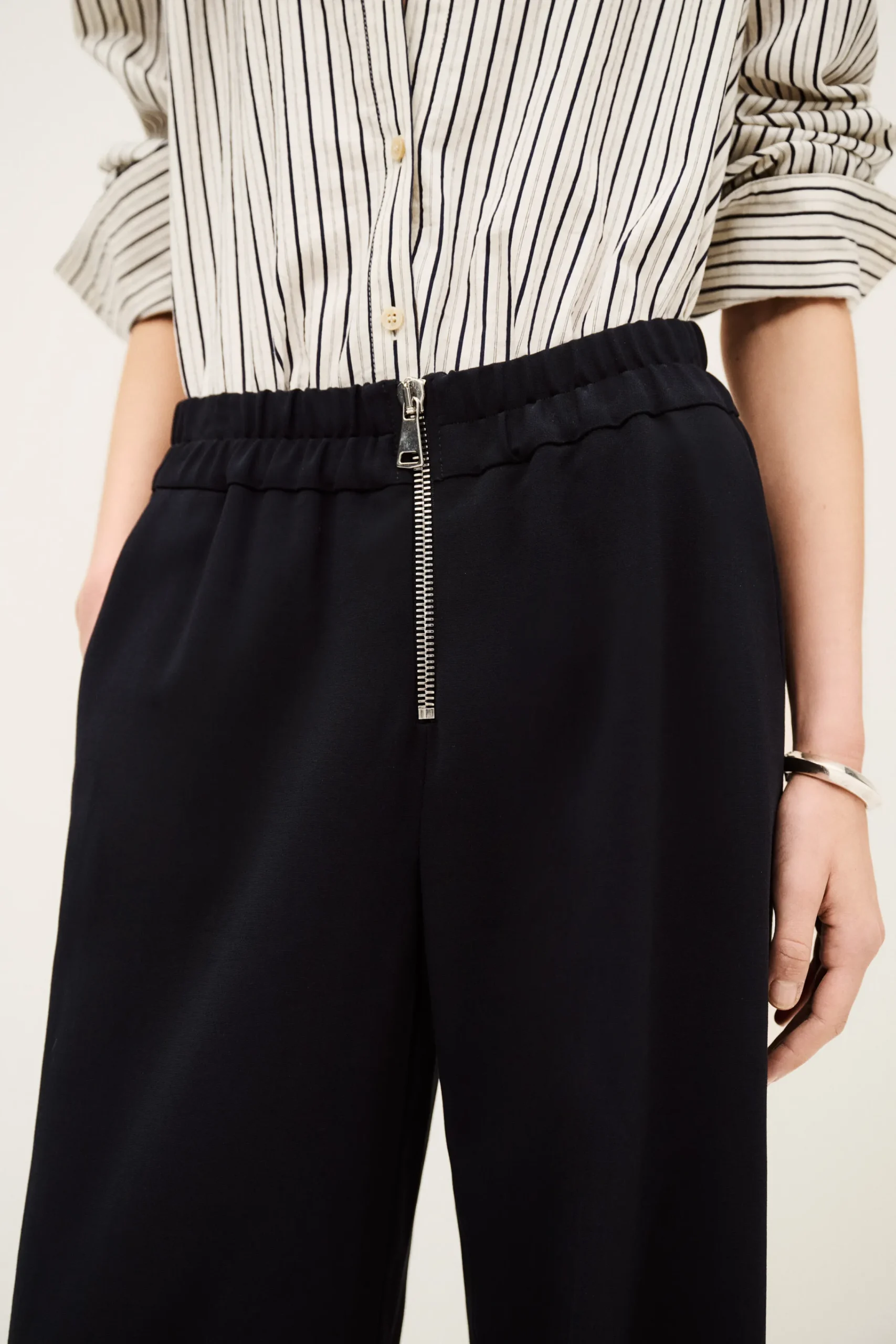 Ba&Sh CARLOS pantalones anchos a medida € 215 € 172 AZUL Outlet