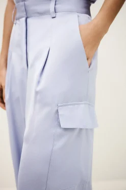 Ba&Sh CARY pantalón cargo ancho € 215 PÚRPURA Hot