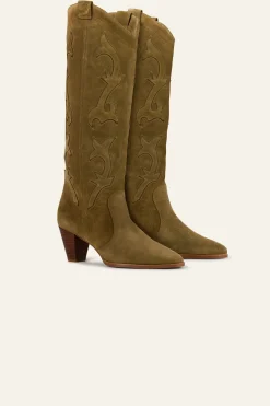 Ba&Sh CASEY botas estilo western VERDE New