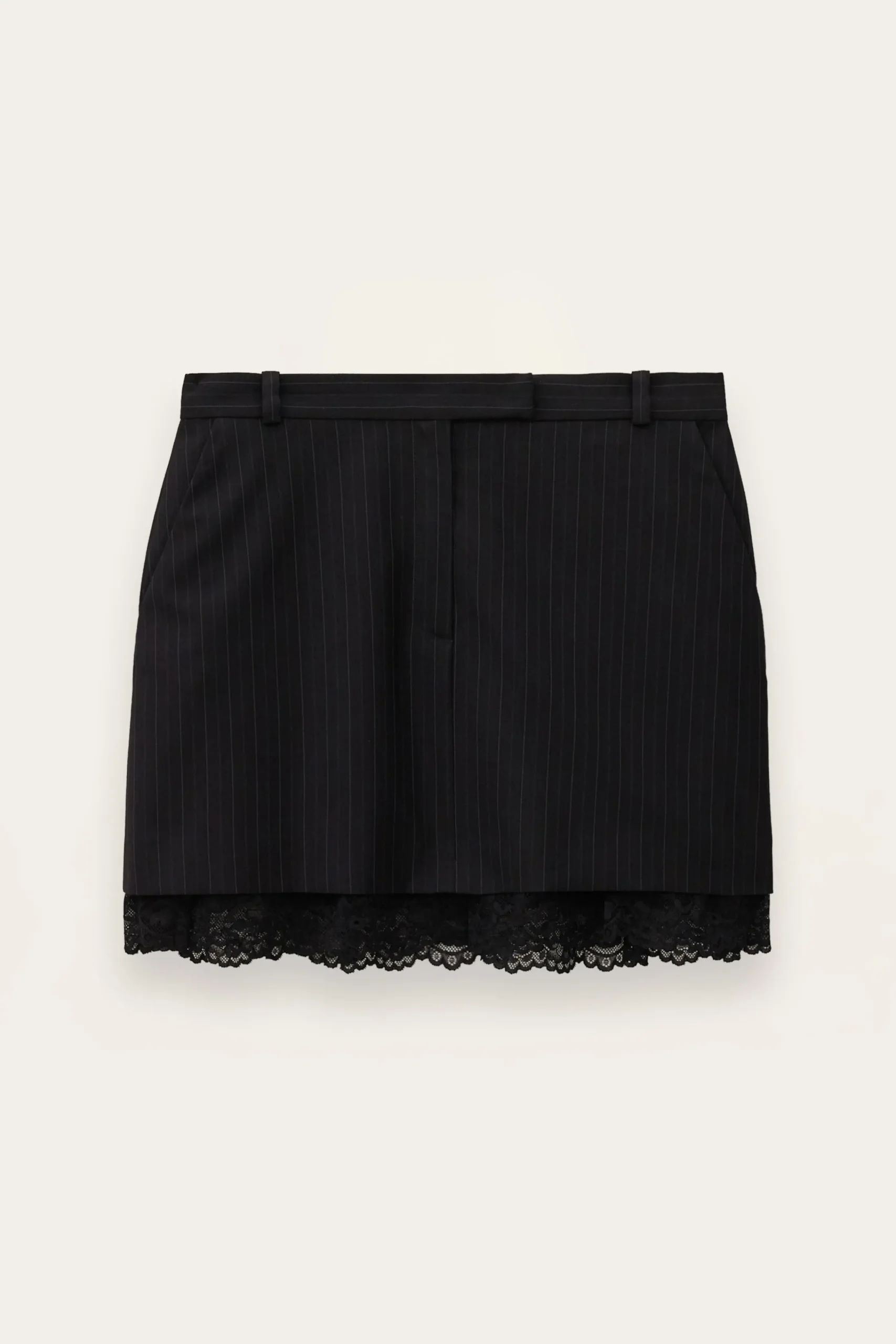 Ba&Sh CASSIE minifalda de traje de encaje AZUL New