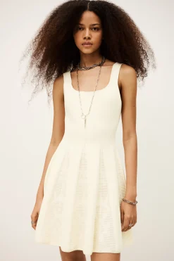 Ba&Sh CATTANA vestido corto ECRU Outlet
