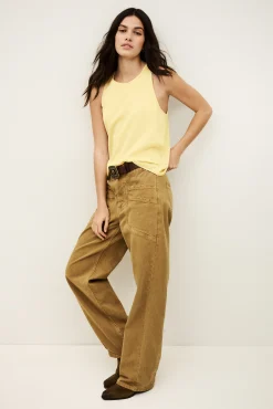 Ba&Sh CEDI top sin mangas AMARILLO Discount