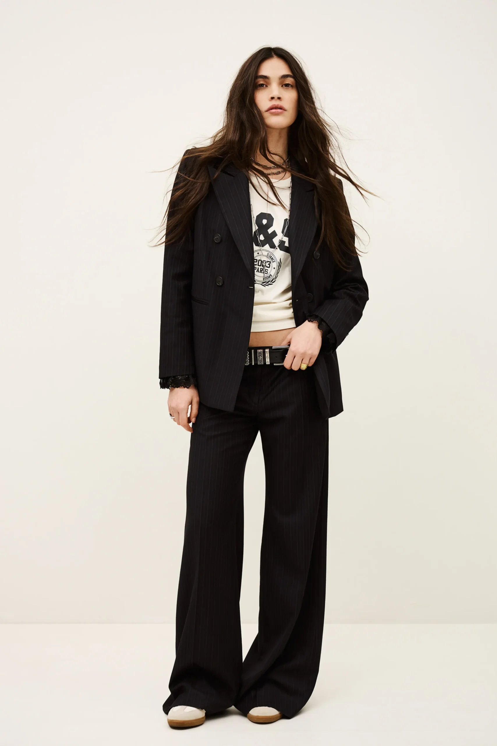 Ba&Sh CELY pantalón de traje ancho € 225 € 157,50 AZUL Discount