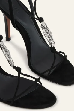Ba&Sh CHAYA sandalias planas de cuero NEGRO Sale