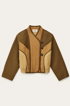 Ba&Sh CISCA chaqueta con bolsillos asimétrica MARRON Hot