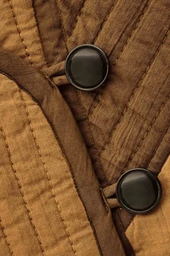 Ba&Sh CISCA chaqueta con bolsillos asimétrica MARRON Hot