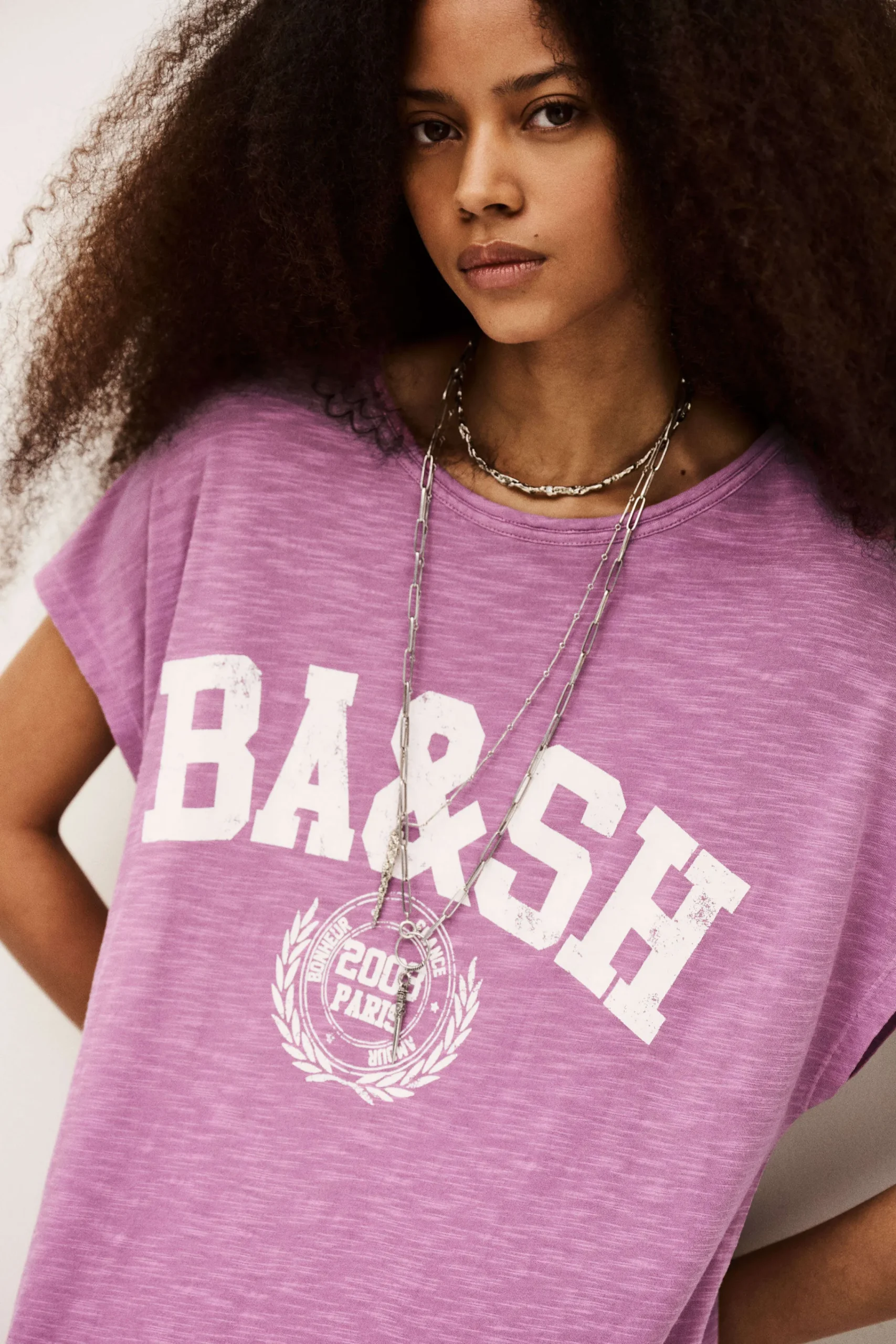 Ba&Sh CIVIA vestido tipo camiseta PINK Hot