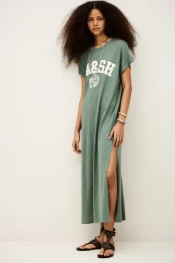 Ba&Sh CIVIA vestido tipo camiseta VERDE Online