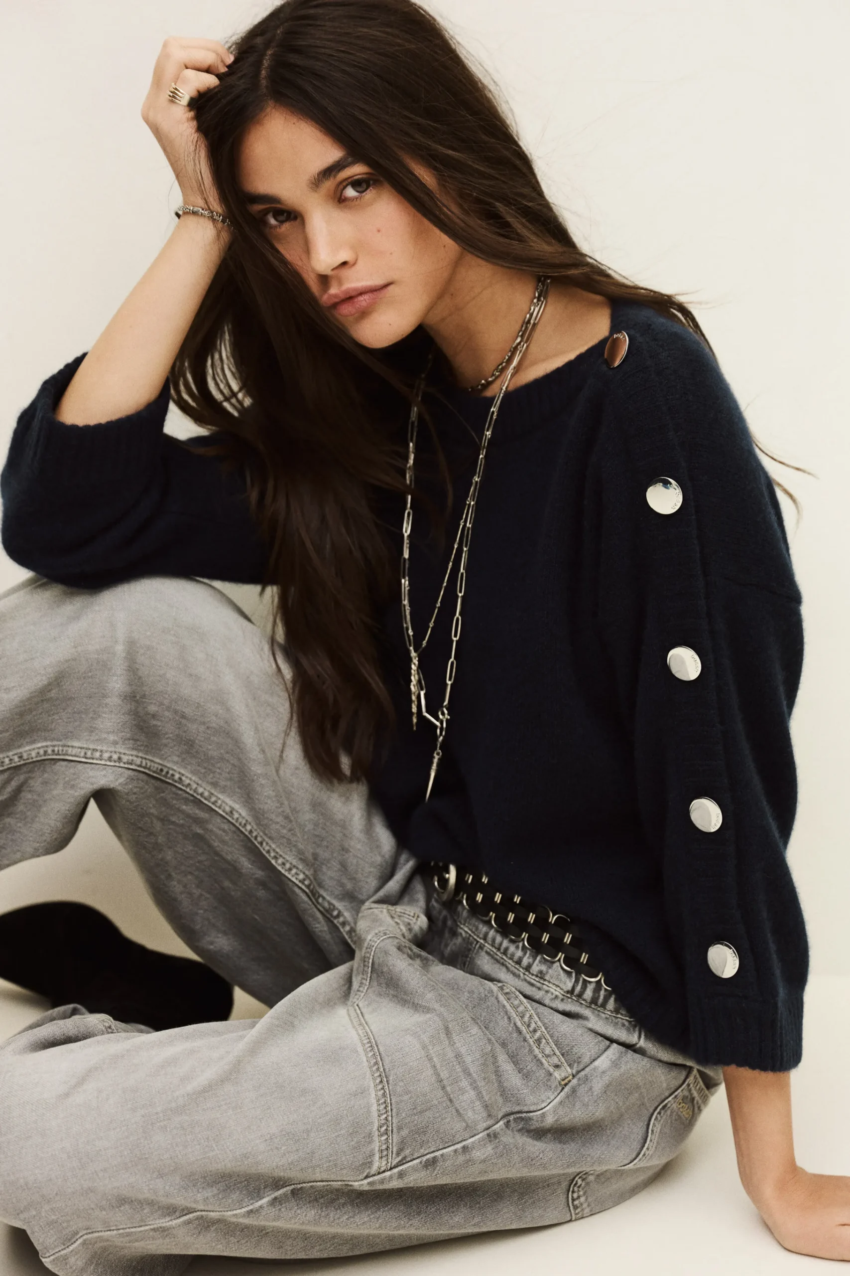 Ba&Sh CLASSY JUMPER AZUL Clearance