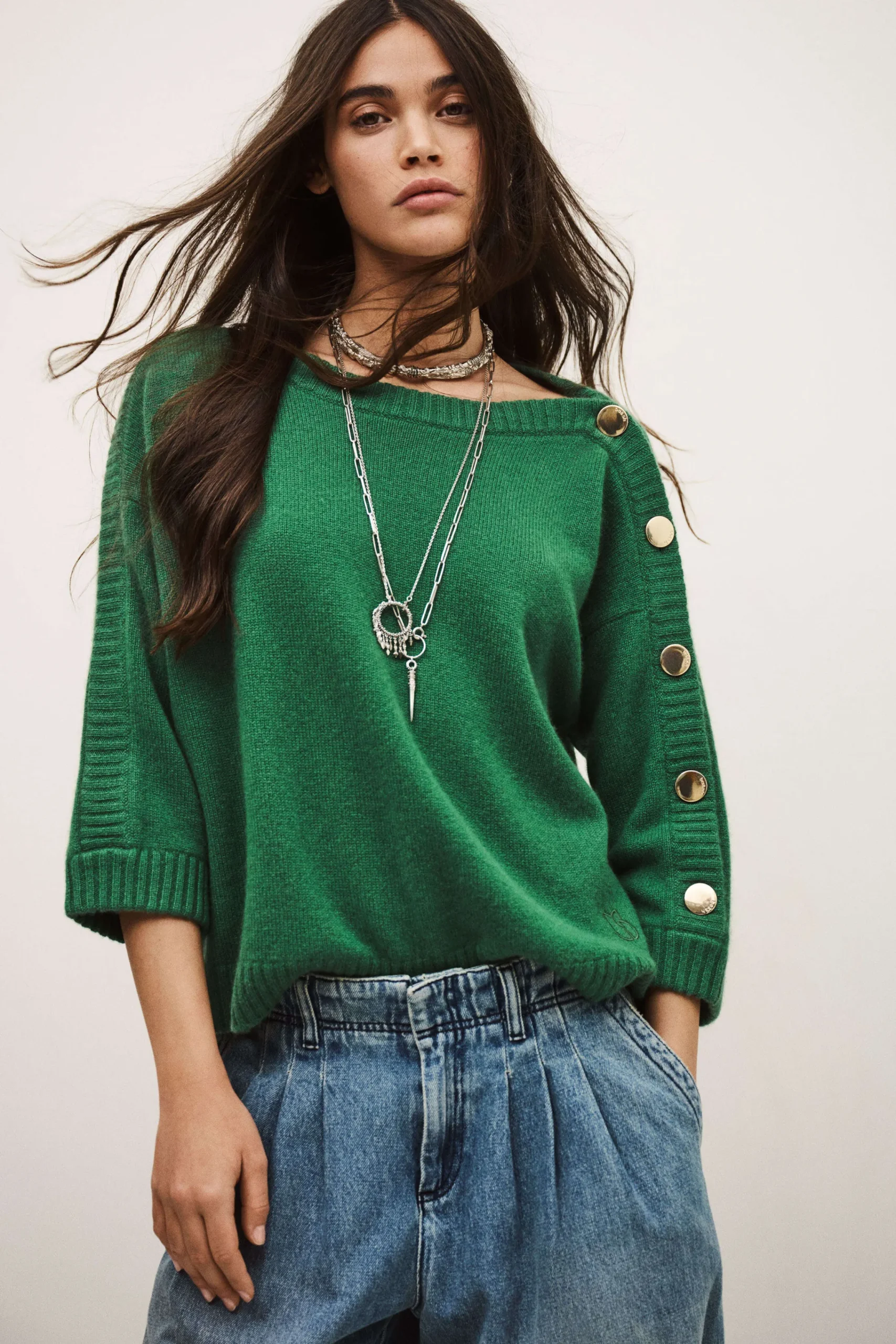 Ba&Sh CLASSY JUMPER VERDE Sale