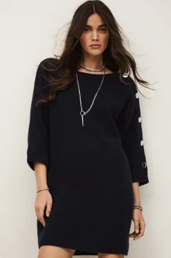 Ba&Sh COLEEN vestido de suéter de cachemira AZUL Outlet