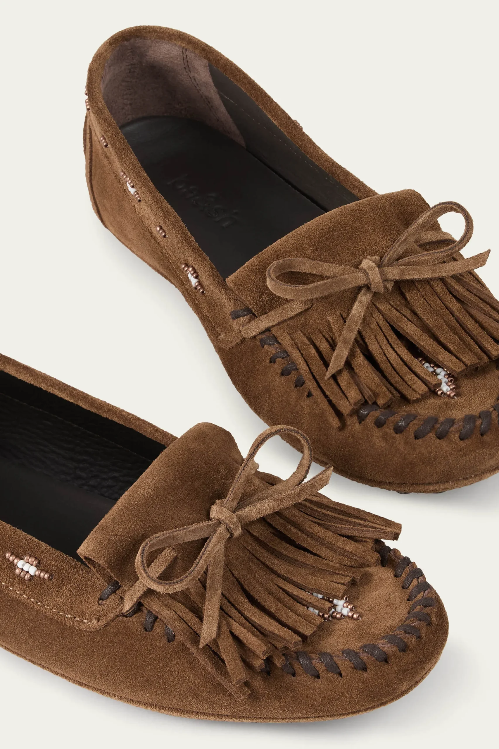 Ba&Sh CORTO mocasines de ante MARRON Discount