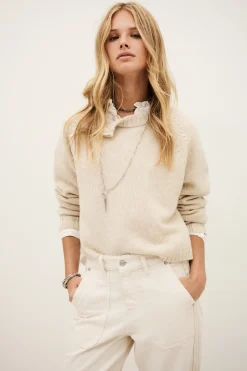 Ba&Sh CORVY cropped jumper BEIGE Hot