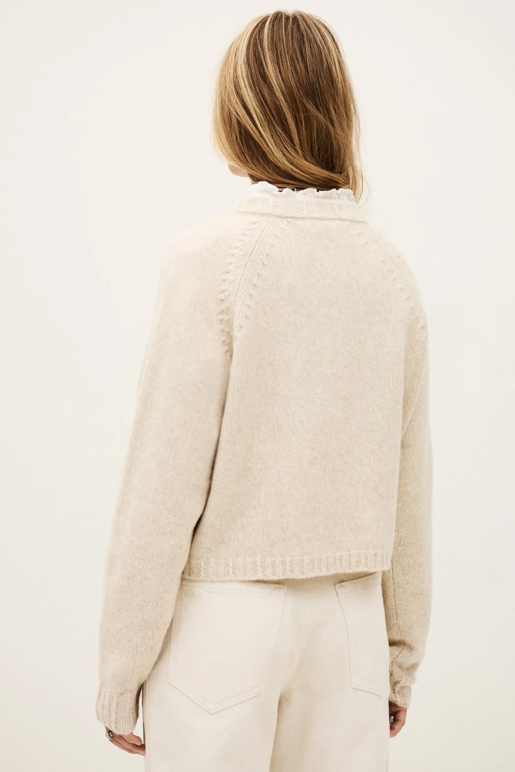 Ba&Sh CORVY cropped jumper BEIGE Hot