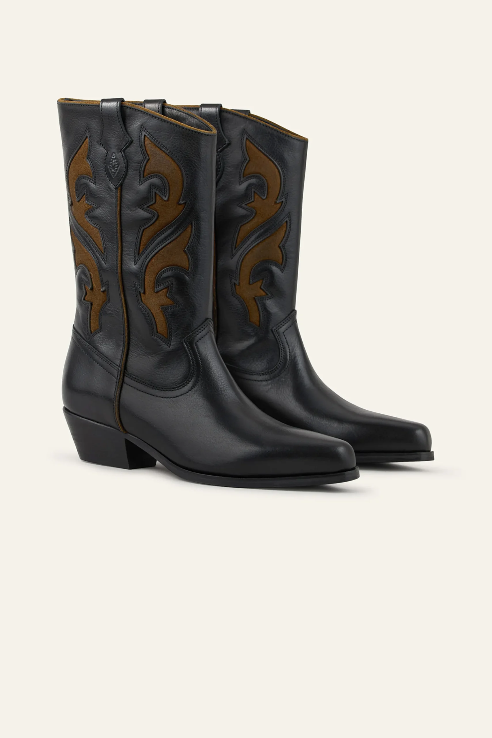 Ba&Sh CURTIS botas santiags de cuero NEGRO Sale