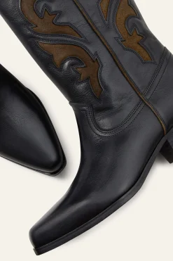 Ba&Sh CURTIS botas santiags de cuero NEGRO Sale