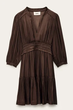 Ba&Sh CYRIALA vestido corto MARRON New