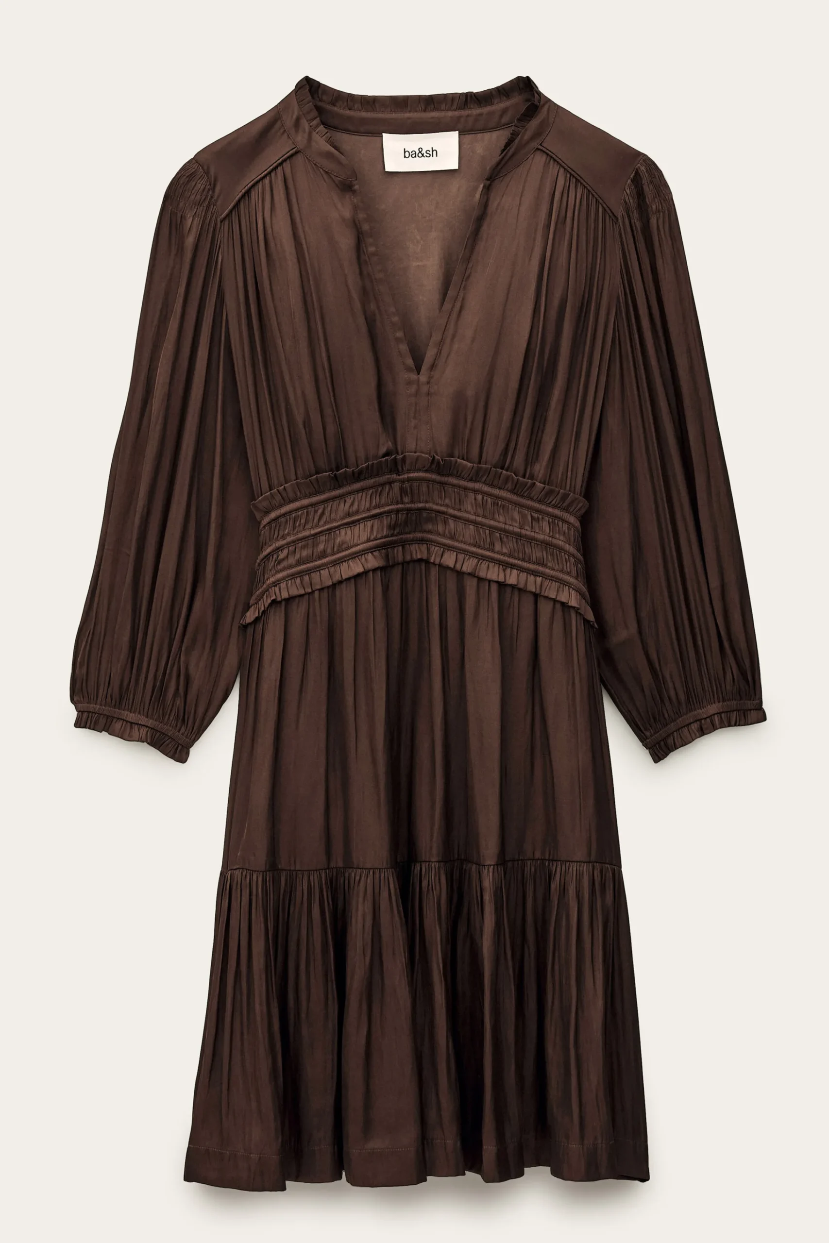 Ba&Sh CYRIALA vestido corto MARRON New