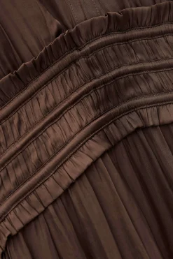 Ba&Sh CYRIALA vestido corto MARRON New
