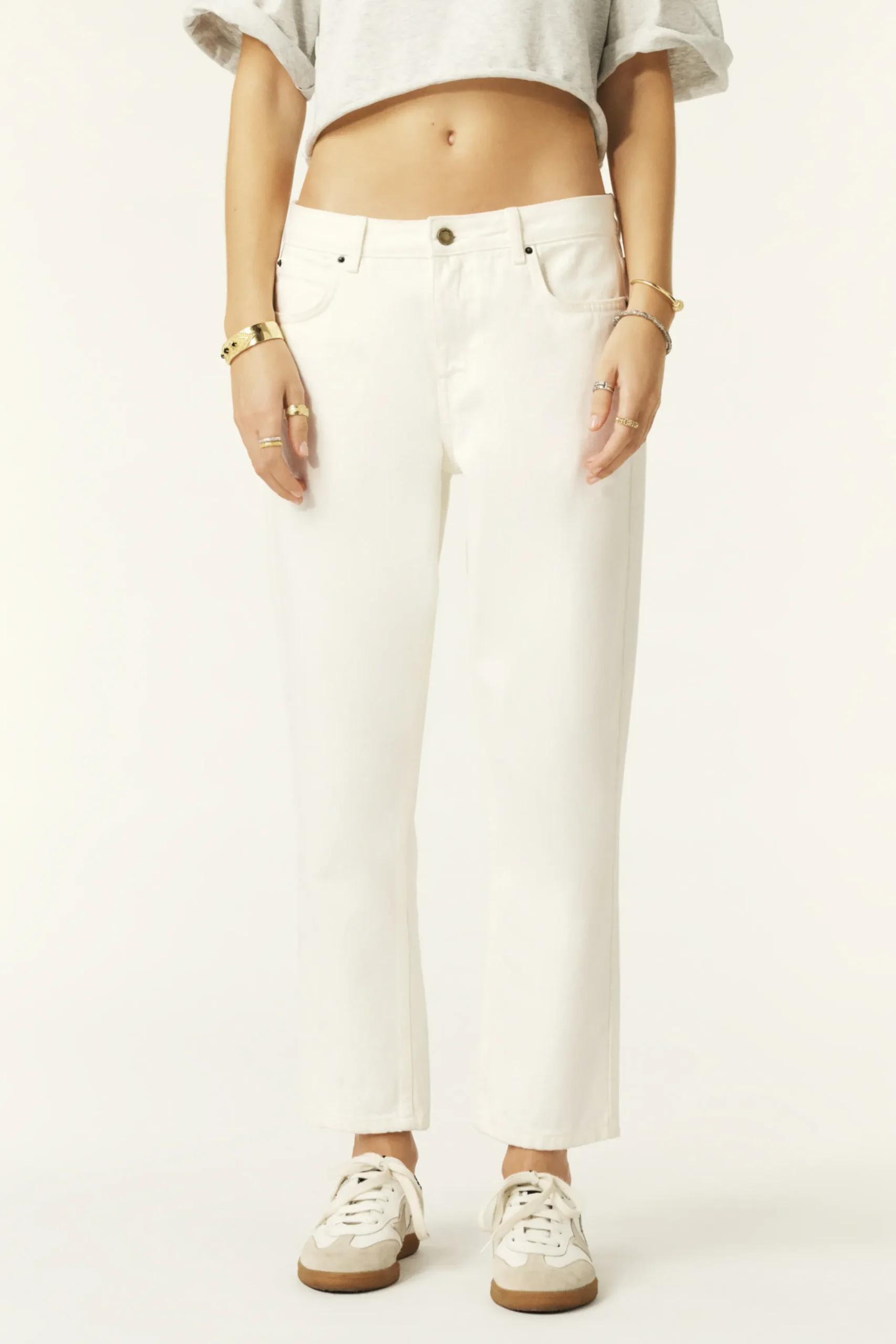 Ba&Sh DEVON vaqueros rectos BLANCO Discount