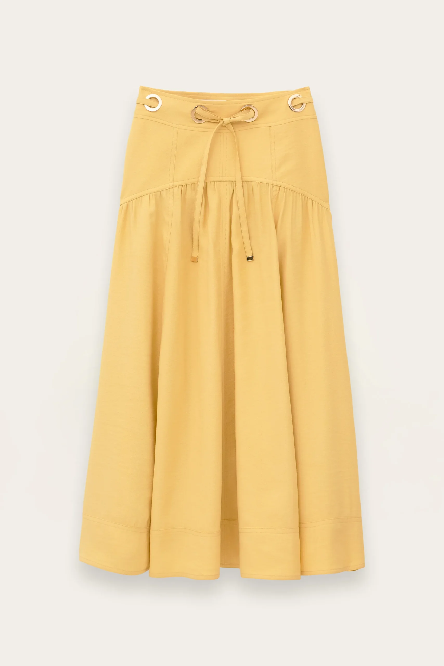 Ba&Sh DONIA falda midi AMARILLO