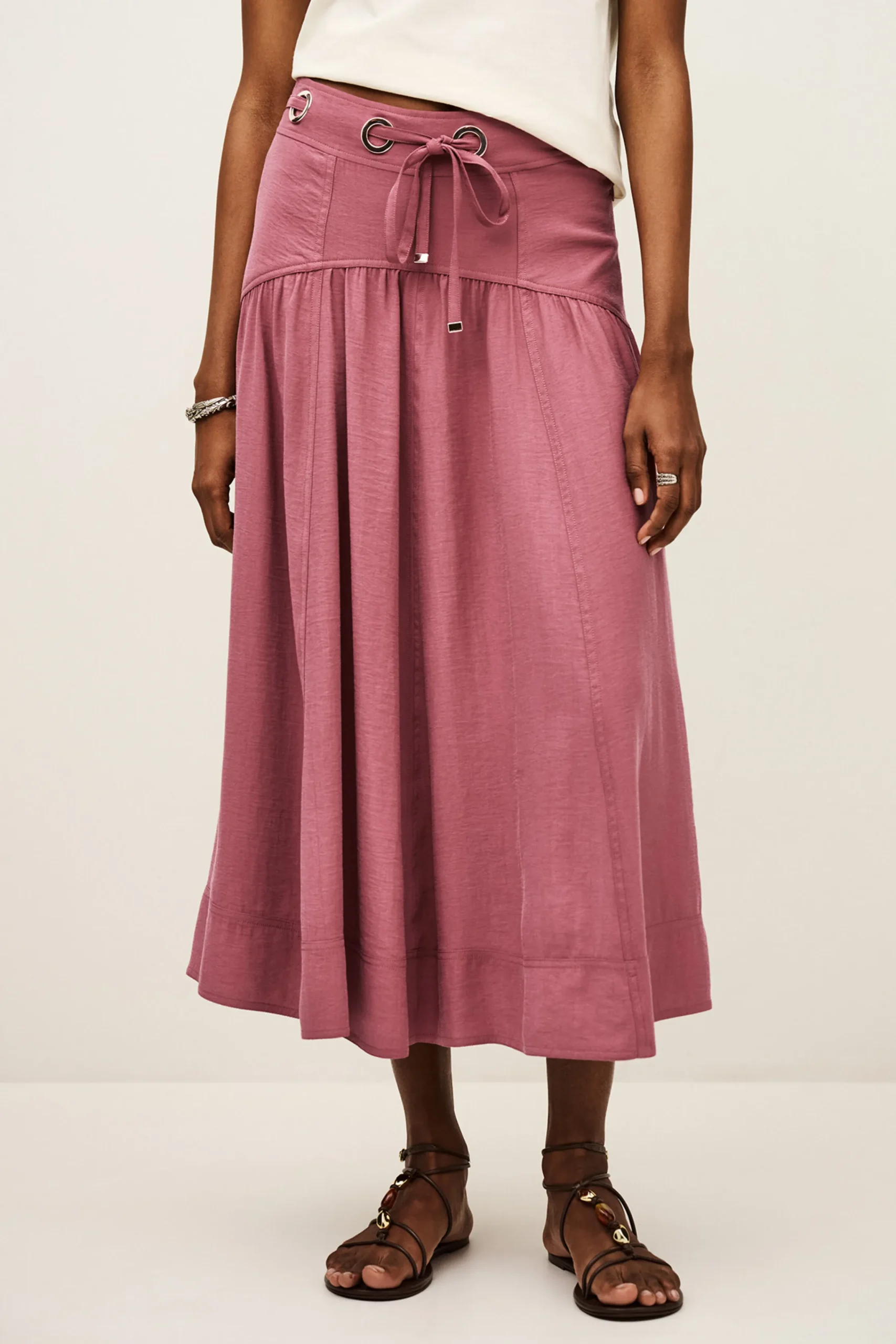 Ba&Sh DONIA falda midi PINK Outlet