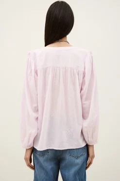 Ba&Sh DUHA blusa de algodón oversize PÚRPURA Sale