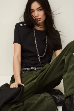 Ba&Sh ELMER T-SHIRT GRIS Hot