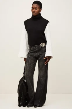 Ba&Sh FADOU JEANS NEGRO Clearance