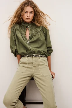 Ba&Sh FALLY vaqueros slim € 175 VERDE Sale