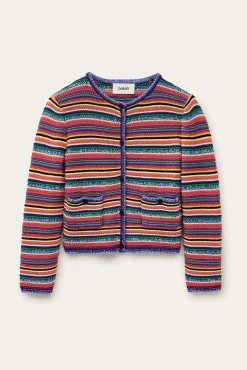 Ba&Sh FANNY chaleco de rayas cuello redondo € 5 NEGRO New