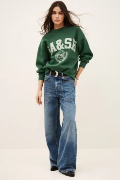 Ba&Sh FENJA sudadera de cuello redondo VERDE New