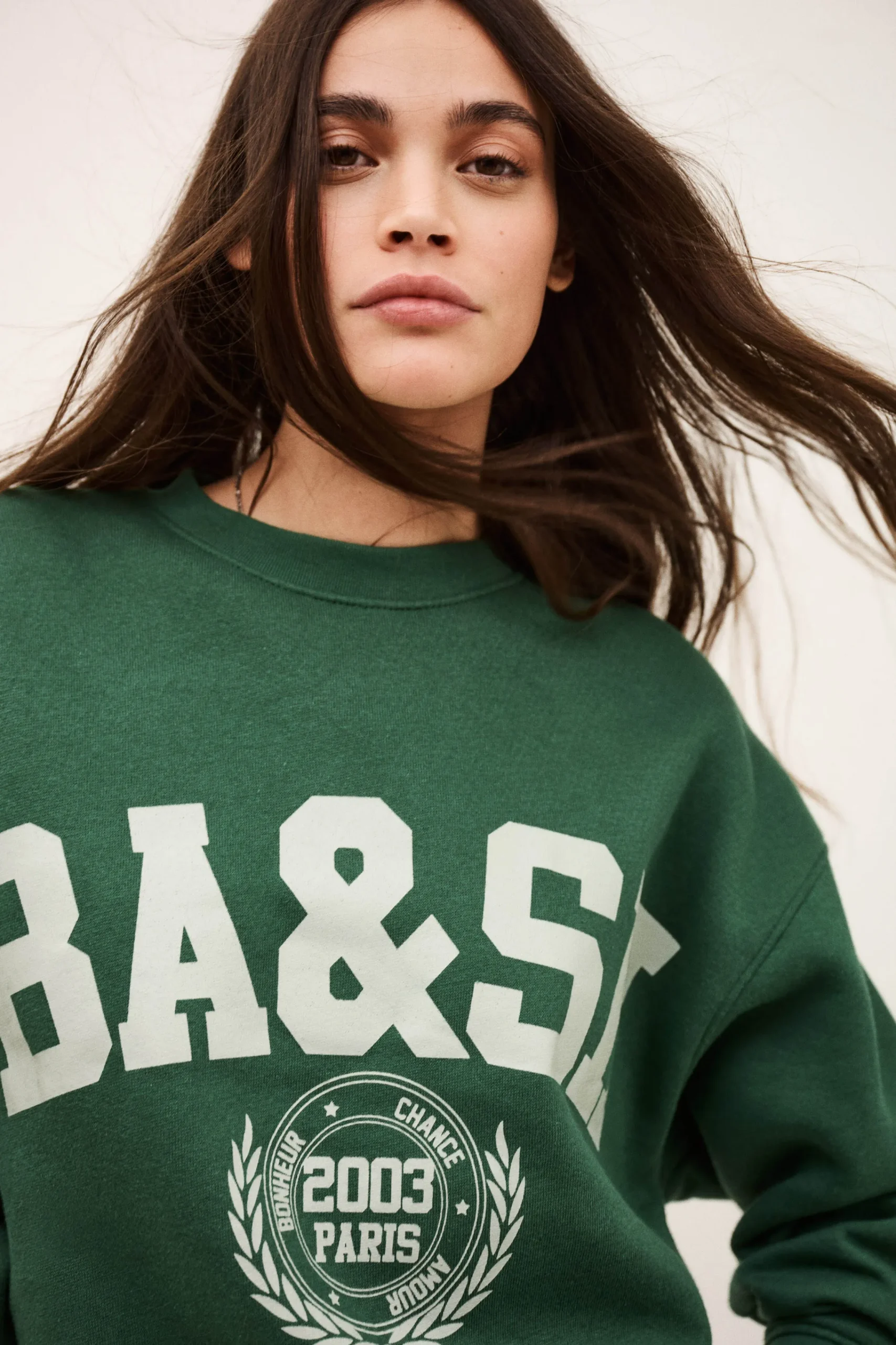 Ba&Sh FENJA sudadera de cuello redondo VERDE New