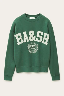 Ba&Sh FENJA sudadera de cuello redondo VERDE New