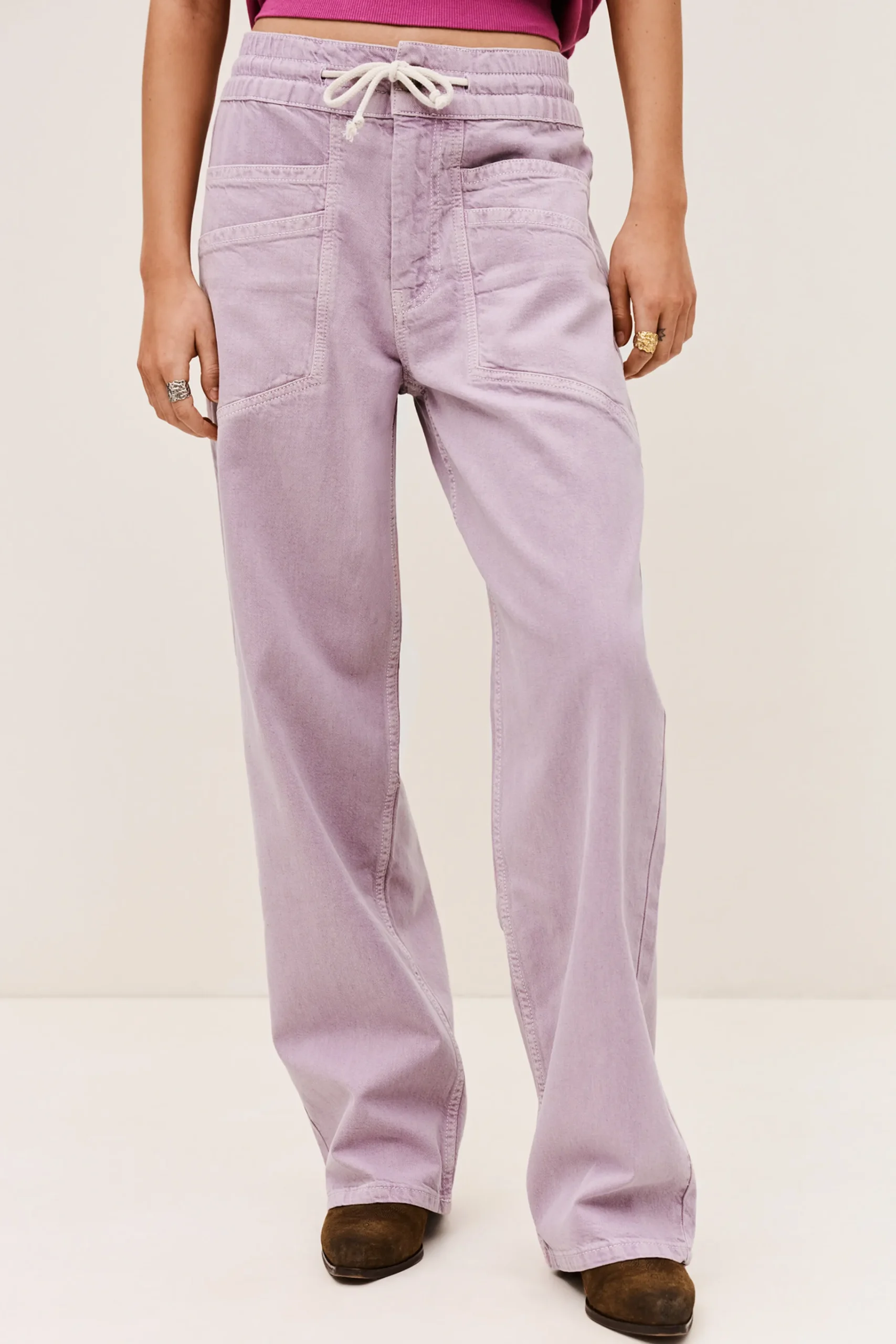 Ba&Sh FIMA pantalón ancho € 185 PÚRPURA Outlet